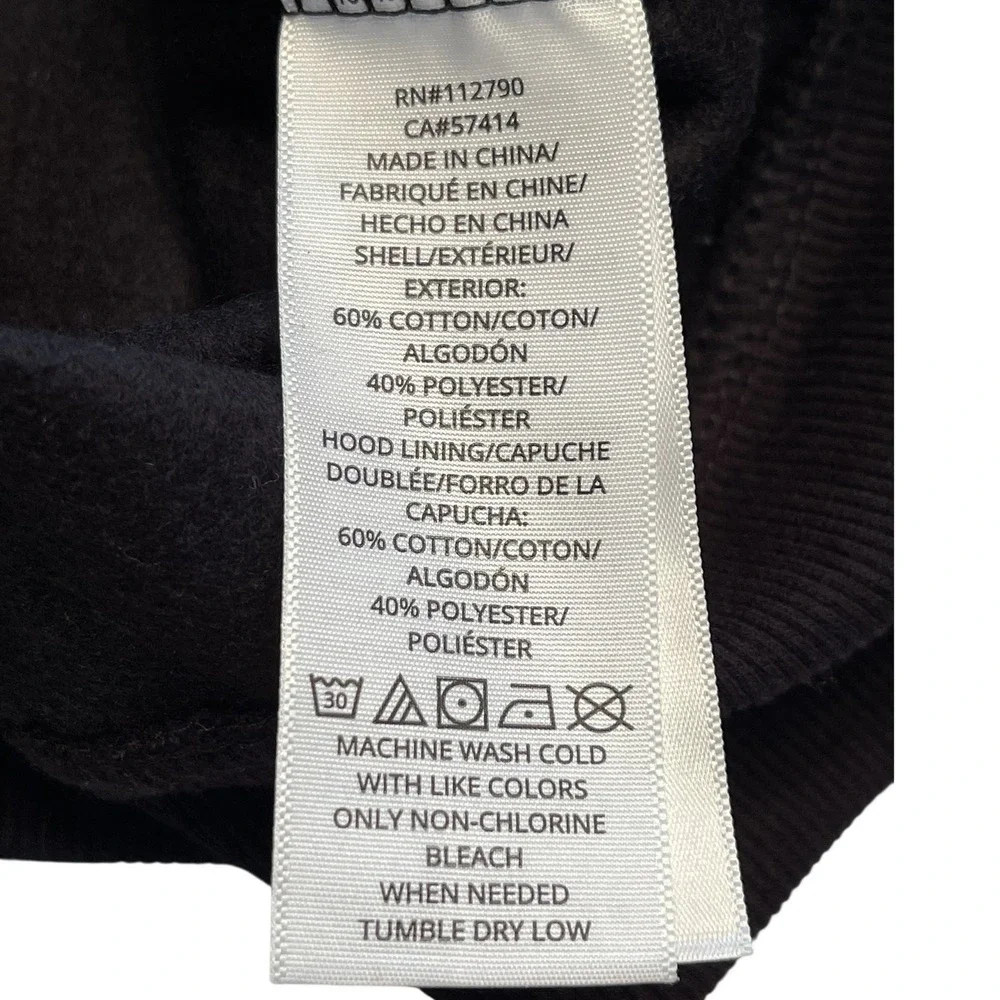 New True Religion Men's Jet Black‎ Foil Triology Hoodie Size Medium Full Zip NWT